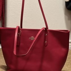 Coach Red Tote