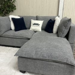 NEW! Gray Cloud Sectional Couch - Delivery Available 
