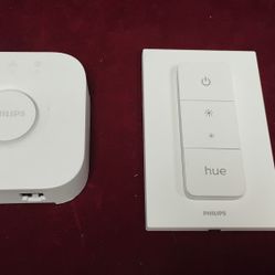 Philips Hue Hub And Cordless Wall Mount Light Dimer