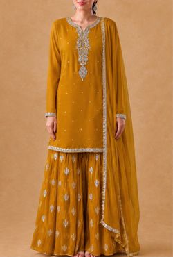 Chiffon Sharara Dress