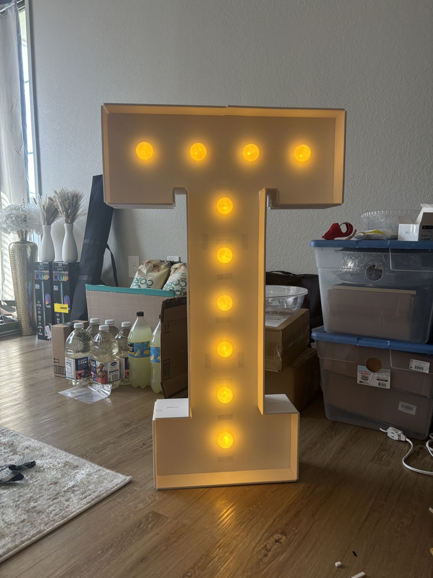 Marquee Letters assembled with Batteries