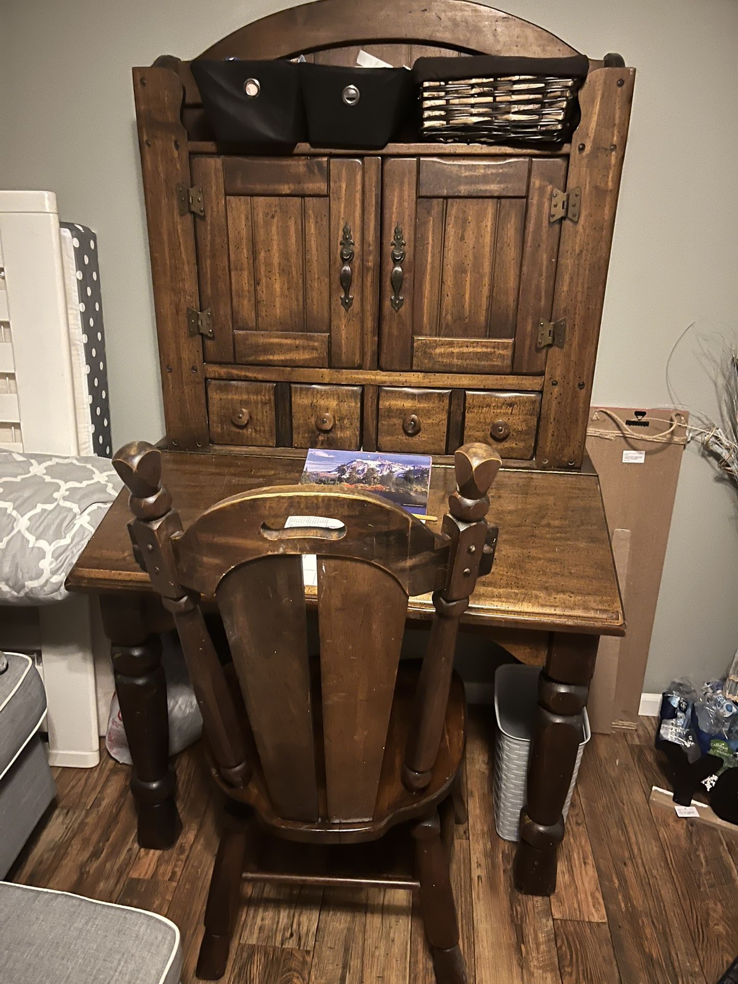 Country Desk And Chair