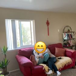 RED COUCH SET GREAT CONDITION  $300
