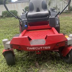 Lawn mowing machine.