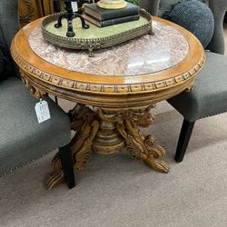 Dragon Footed Marble Top Table