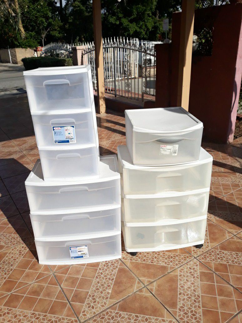 Plastic organizers drawers
