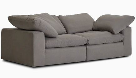 Fabric 2 piece modular sofa
