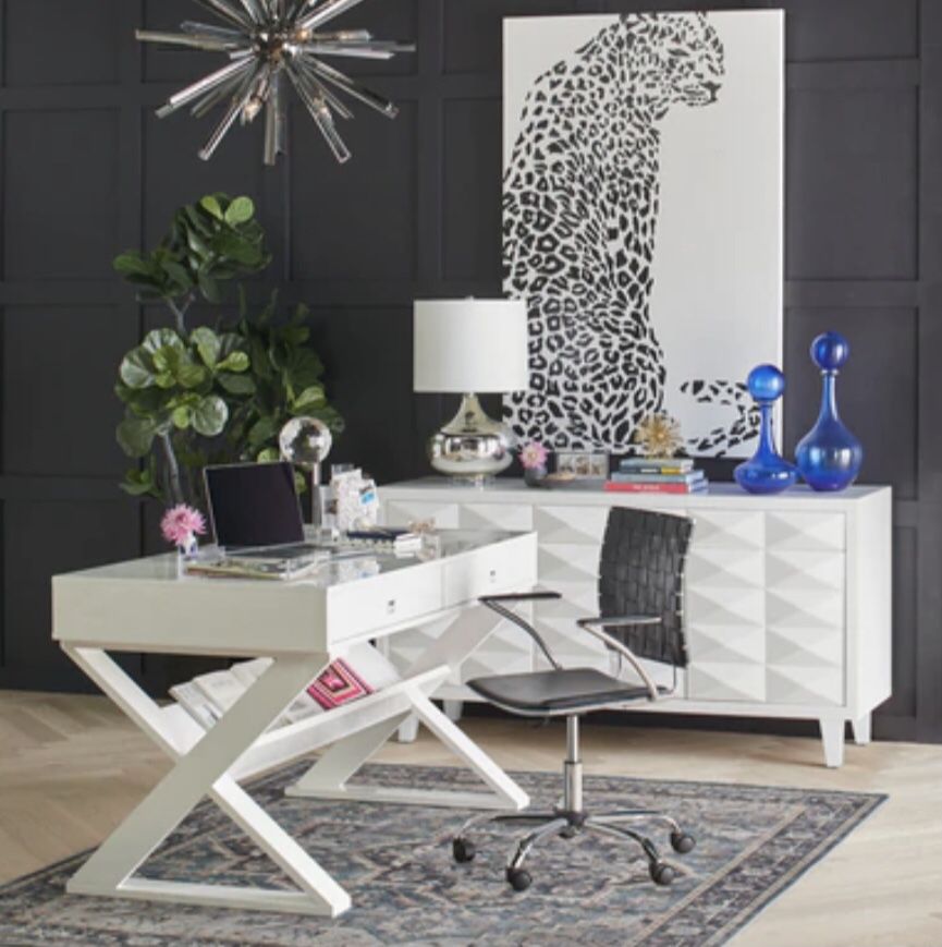 Zgallerie White Lacquer Desk