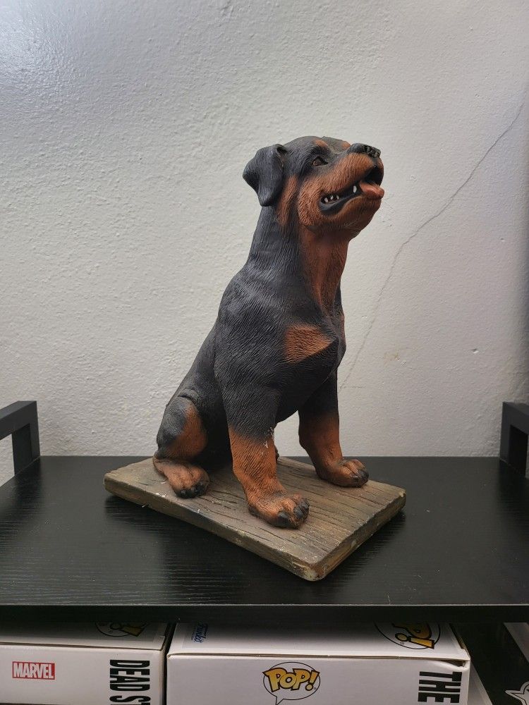Rottweiler Figural Candle Vintage 1996 Preowned/ Never Used (A)