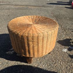 Small Round Wicker Table