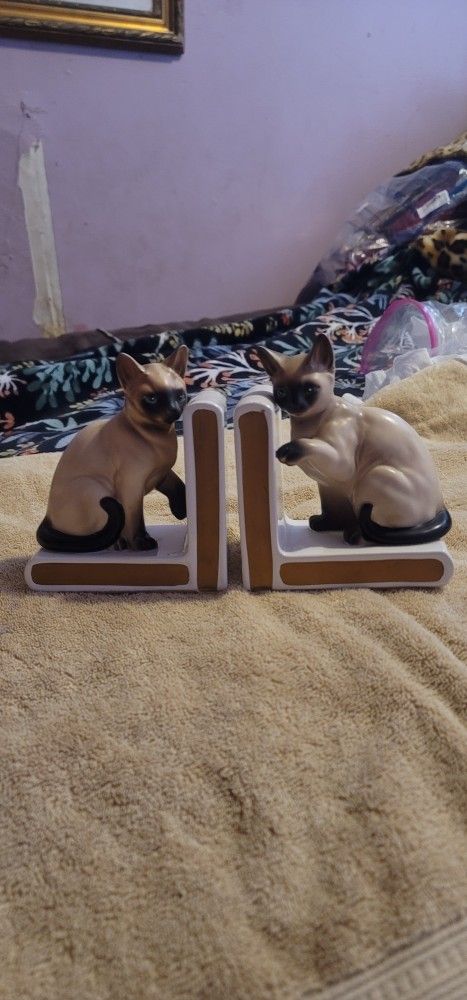 Vintage Bookend Siamese Cat🐈