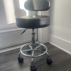 Adjustable Leather Rolling Chair