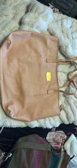 Joy Mangano leather tote with RFID clutch