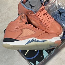 New. Jordan Mens Air 5 Retro DV4982 641 DJ Khaled - Crimson Bliss - Size 11-C kids 