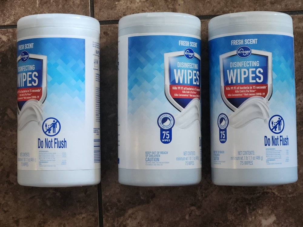Kroger Disinfecting Wipes Fresh Scent 75 Count
