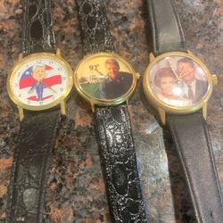 Bundle Vintage President Watches Regan And Wife And Clinton