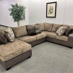 🍄 Abalonee 3 Pieces Sectionall With Chaisee | Loveseat | Couch | Sofa | Sleeper| Living Room Furniture| Garden Furniture | Patio Furniture