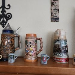 Collectable Steins $25 Each or $175 All