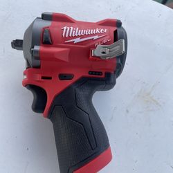 Milwaukee M12 FUEL 12V Lithium-Ion Brushless Cordless Stubby 3/8 in. Impact Wrench (tool Only)