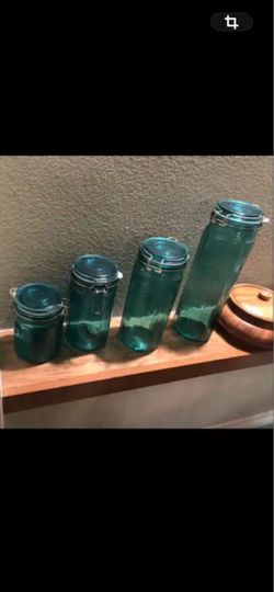 Vintage glass canisters