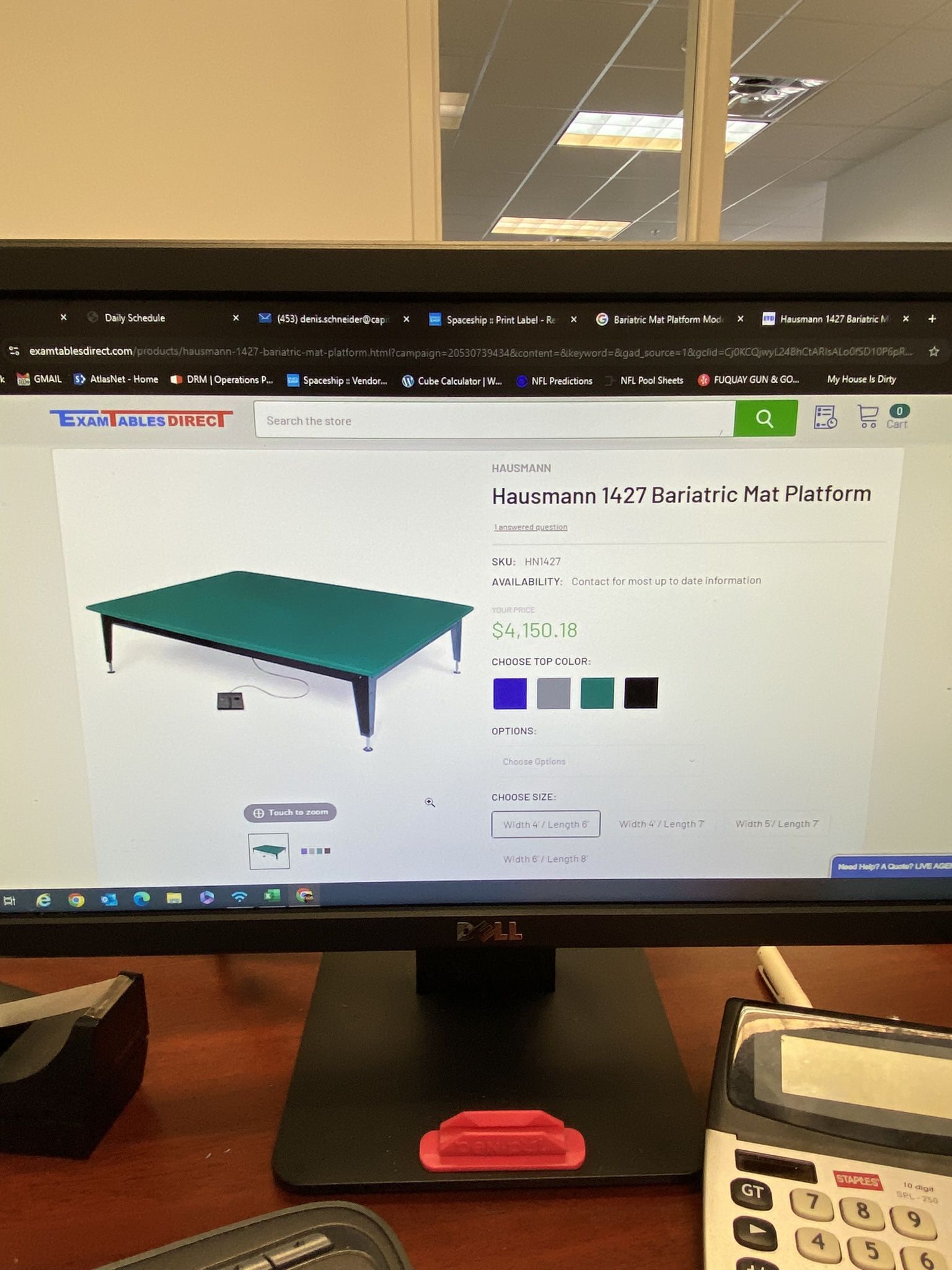 Housman 1427 Bariatric Mat Platform Therapeutic Table