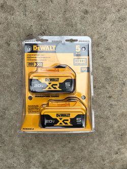 NEW DEWALT 20V MAX XR 5Ah Batteries 2-Pack DCB205-2 – Sealed