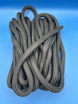 YaeMarine double braid nylon dock line size: 5/8” x 20ft color:black material