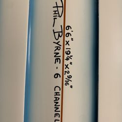 Byrne Vintage Surfboard 6’6” with 6 Deep Channels