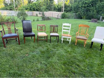 Assorted Chairs, Various Styles, all solid and sturdy, $5 each