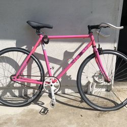 Pink fixie bike