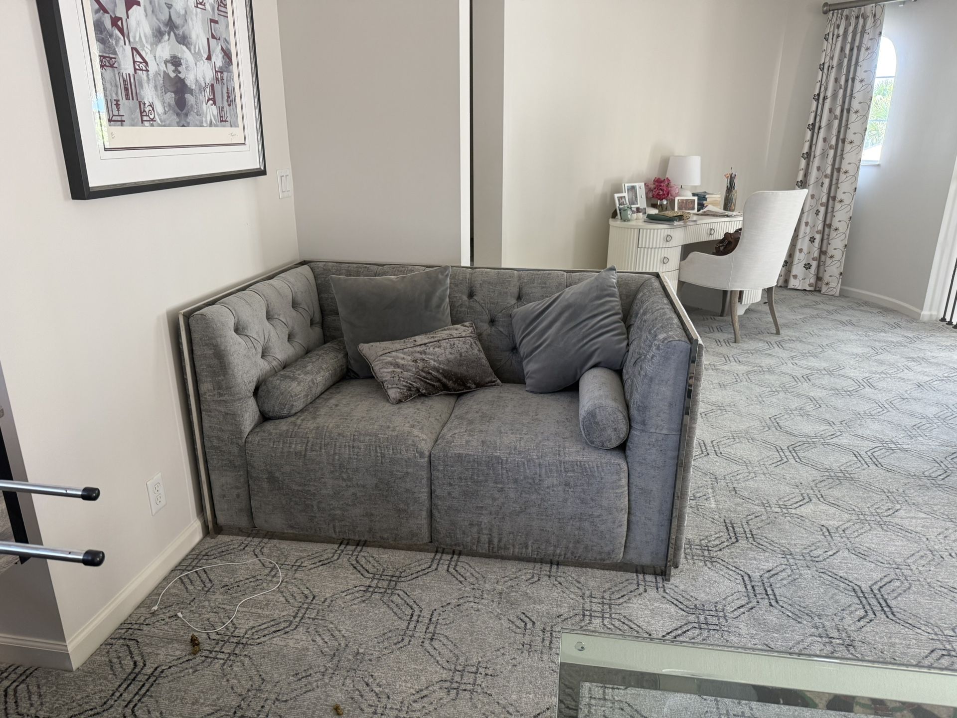 Two Love Seats And A Table