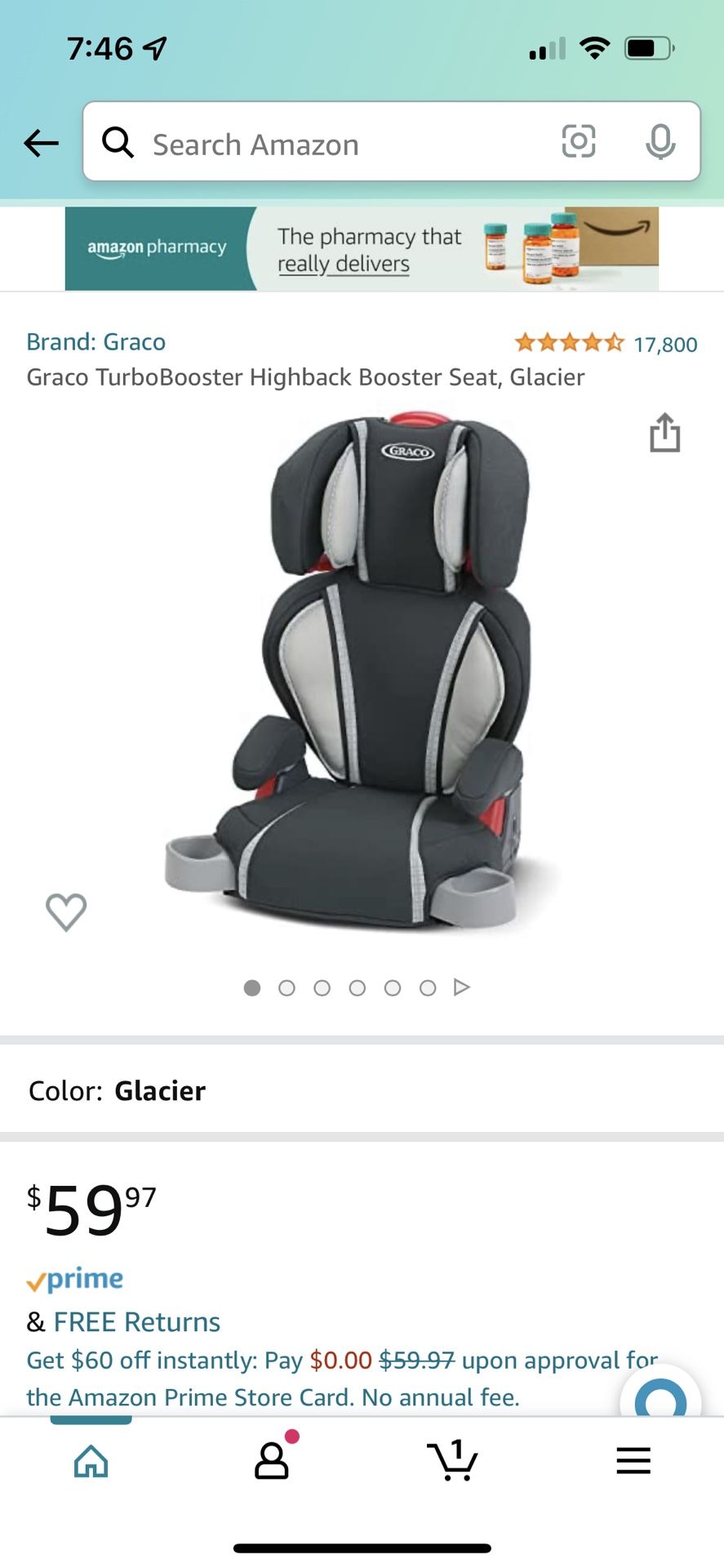 Graco TurboBooster Highback Booster Seat, Glacier