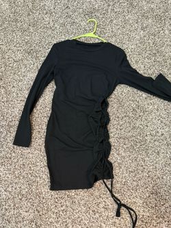 Long Sleeve Side Slit Dress