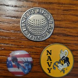 Golf Ball Markers Navy, etc.