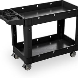 2 Shelf Utility Cart with Wheels