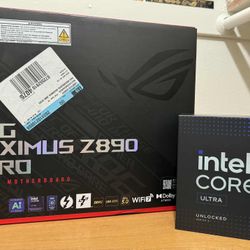 ASUS Z890 ROG MAXIMUS HERO Motherboard with Intel Core Ultra 9 285K and Gskill Ram 32Gb 6400MT
