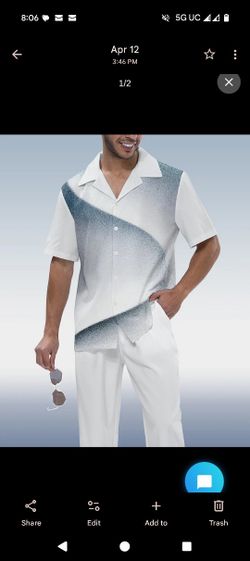 Men's White Linen Set