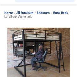 Loft Bunk Bed Full With Desk