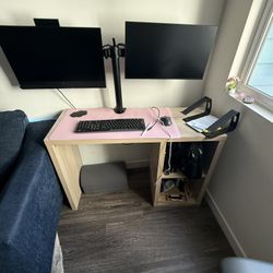 White Stained Oak Desk