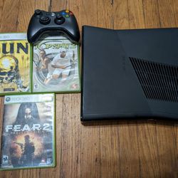 Xbox 360 With 1 Controller 3 Games