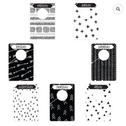 Day Of The Week Closet Dividers / Closet Organizer for Weekly Planning / Modern Clothing Divider Tags 