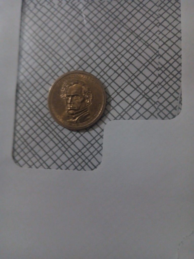 Franklin Pierce 1(contact info removed) Gold Dollar Coin