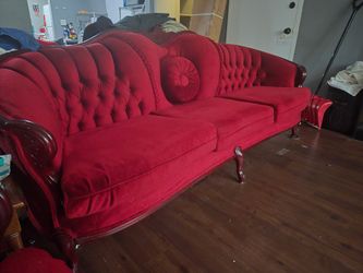 Beautiful Red antique couch set