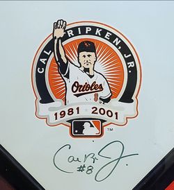 Cal Ripken Jr Autographed Mini Home Plate Signed