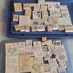 LOT of EASTER RUBBER STAMPS