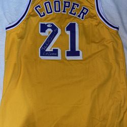 Michael Cooper Signed Jersey Inscribed "LA Lakers" (JSA)
