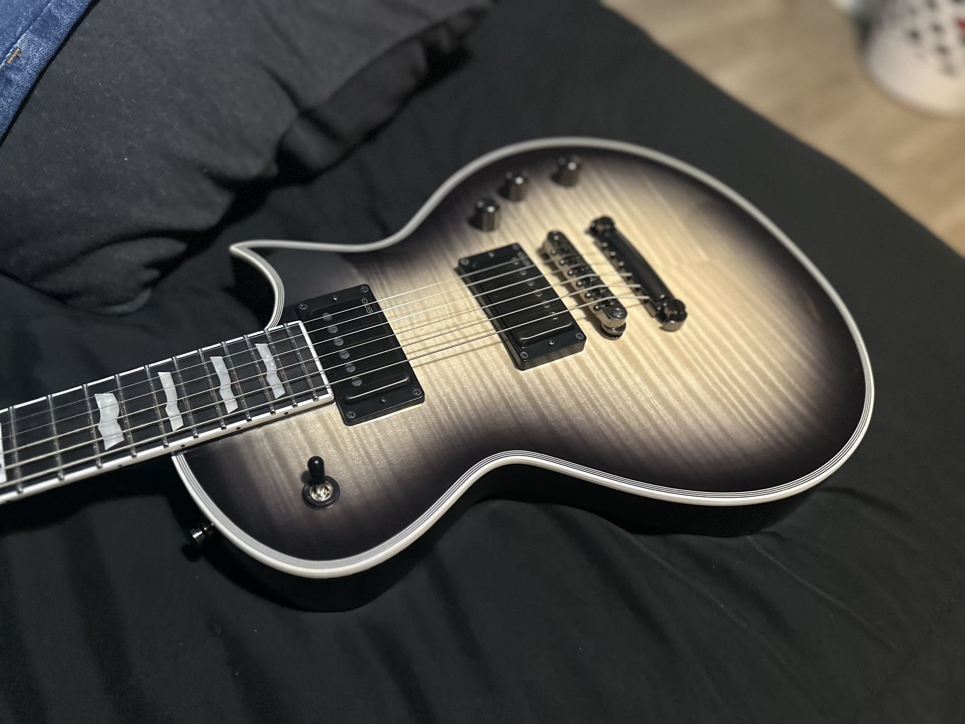 ESP EII Eclipse Black Burst Fade Full Thickness