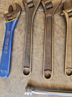 AMPCO Berylco Non-Sparking Adjustable Wrenches Set