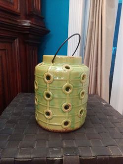 Decorative mint green pot $20 OBO