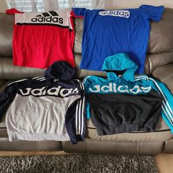 Adidas Hoodies/T-shirts And Nike T-shirts. Mens Size LG/XL